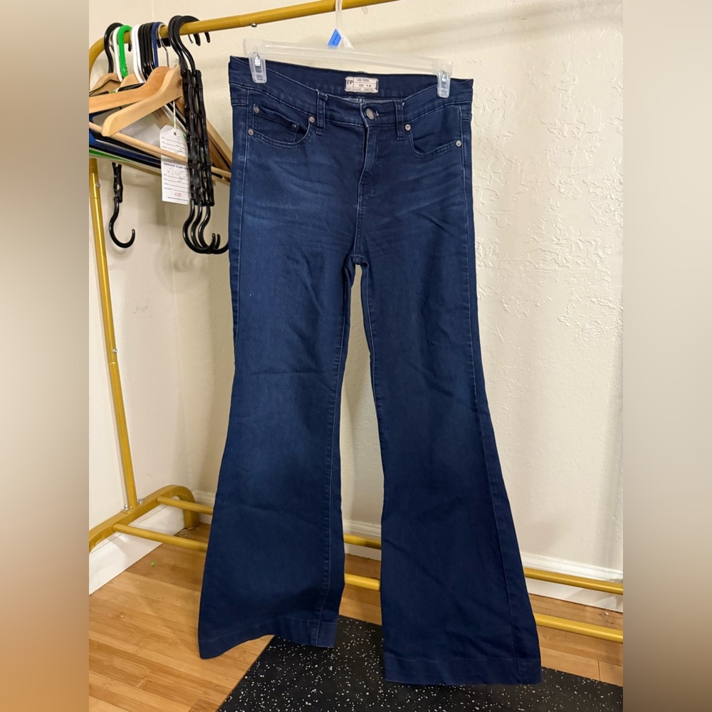 Free People Dark Blue Flare Jeans